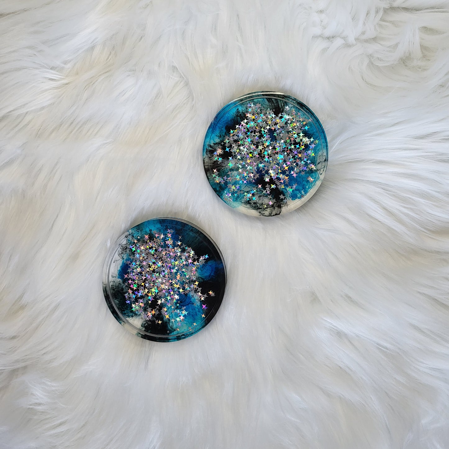 Galaxy Glitter Coasters | Set of 2