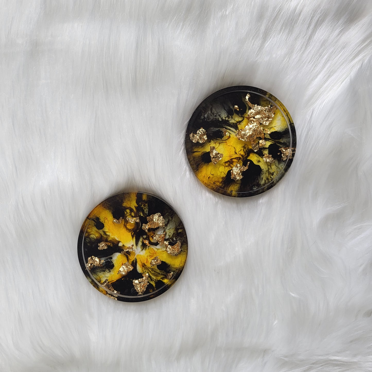 Yinz Coasters | Set of 2 Yellow & Black