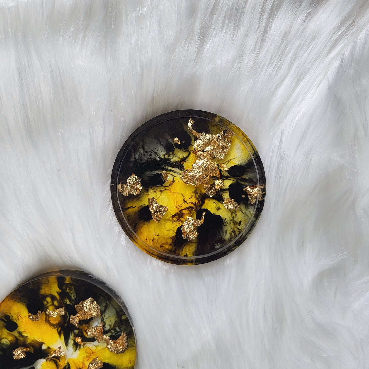Yinz Coasters | Set of 2 Yellow & Black