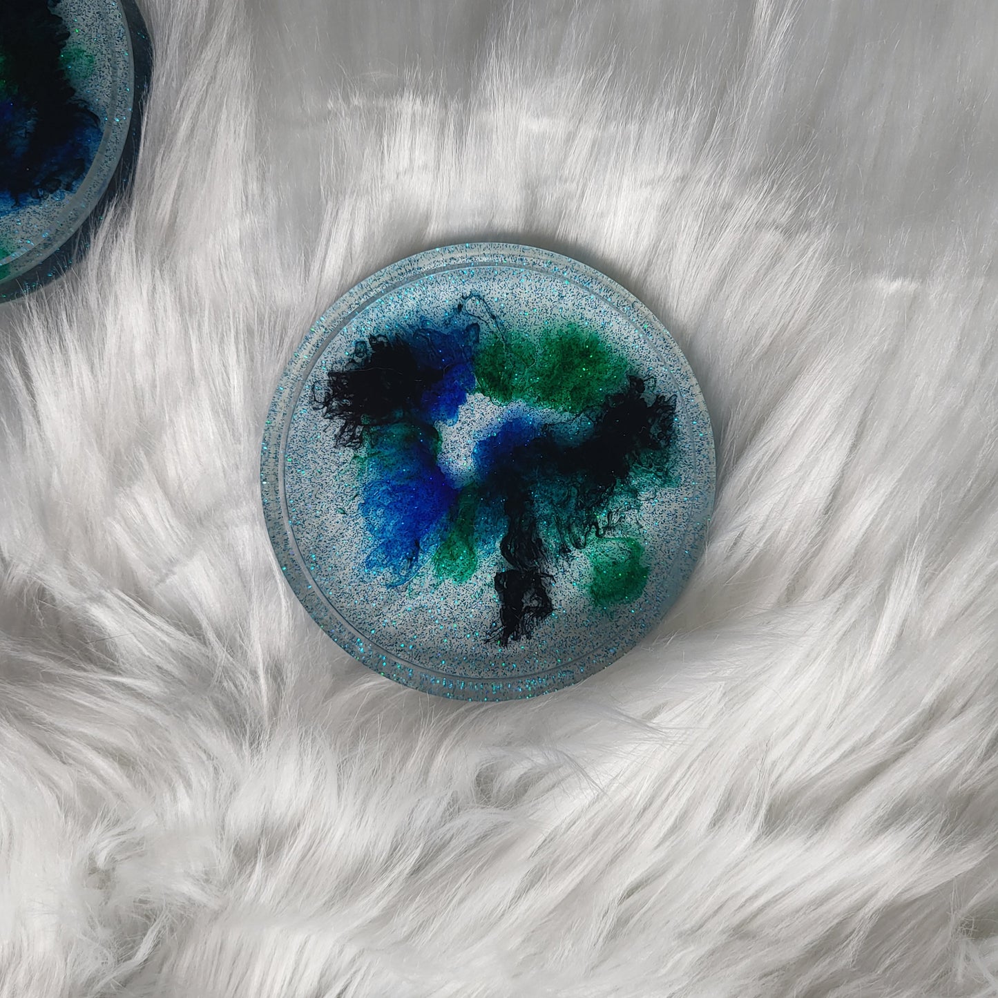 Glitter Coasters | Set of 2 Planet Earth