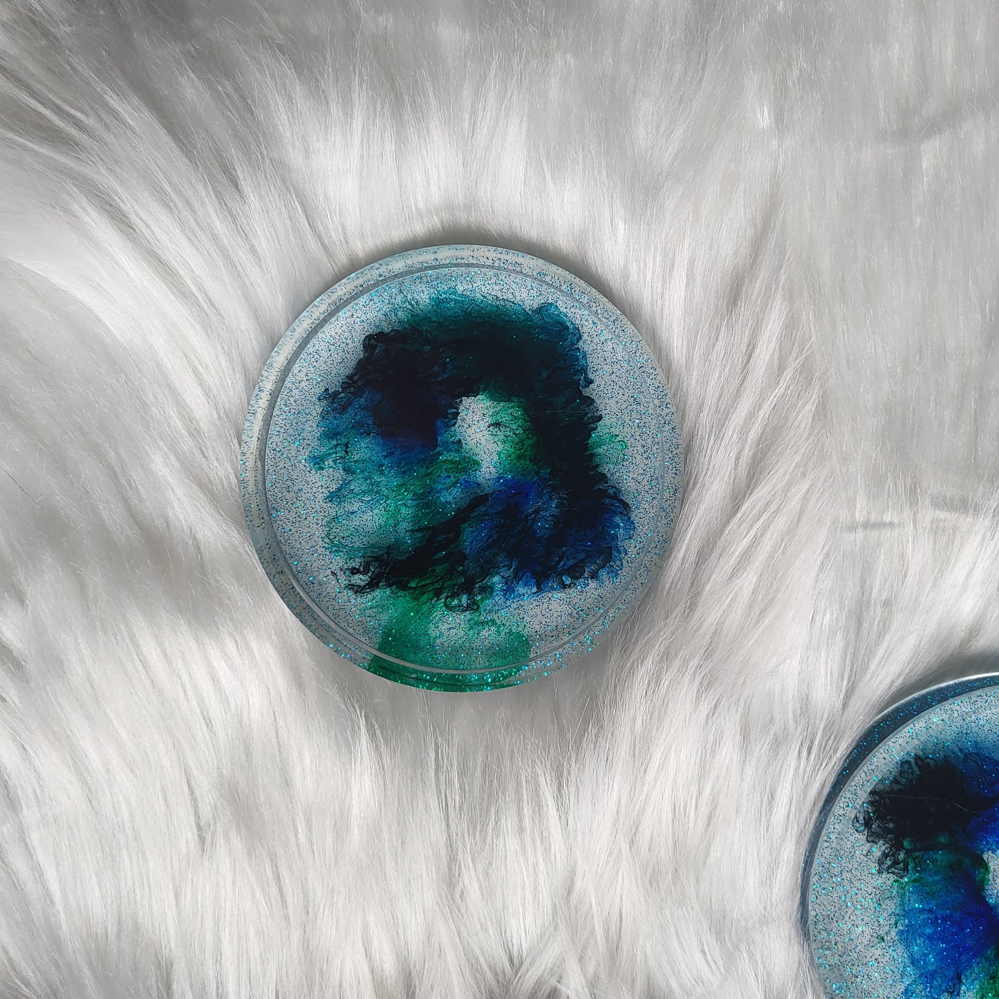Glitter Coasters | Set of 2 Planet Earth