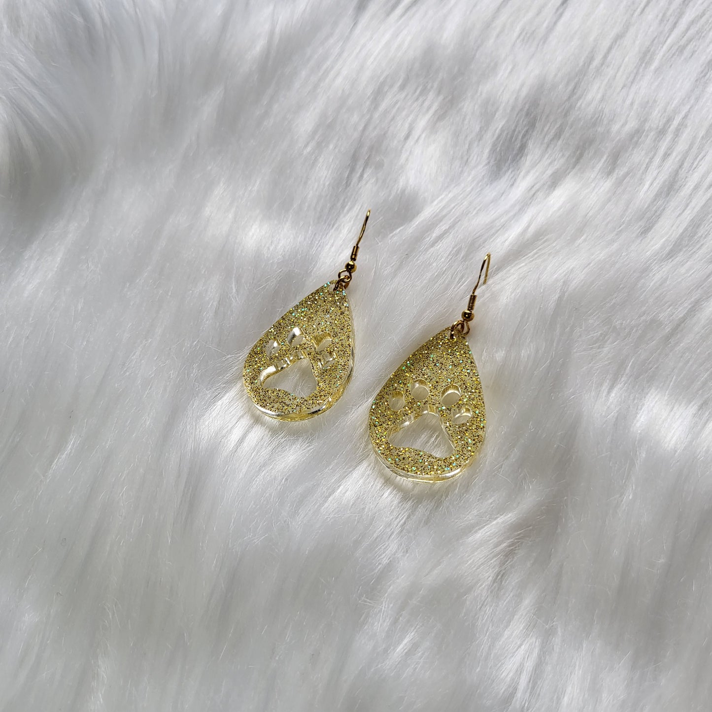 Paw Print Earrings | Glitter