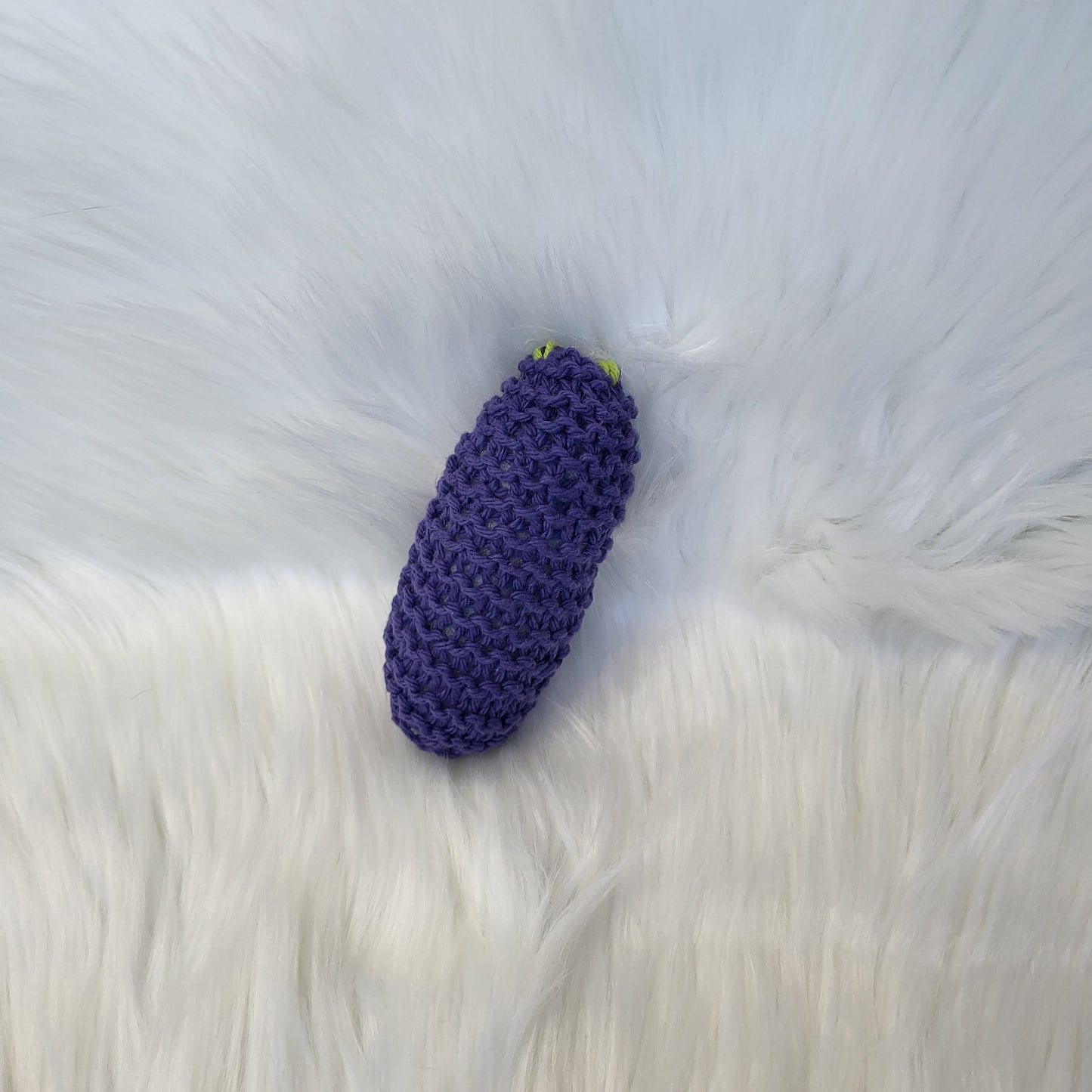 Eggplant Catnip Toy Kicker with Bell