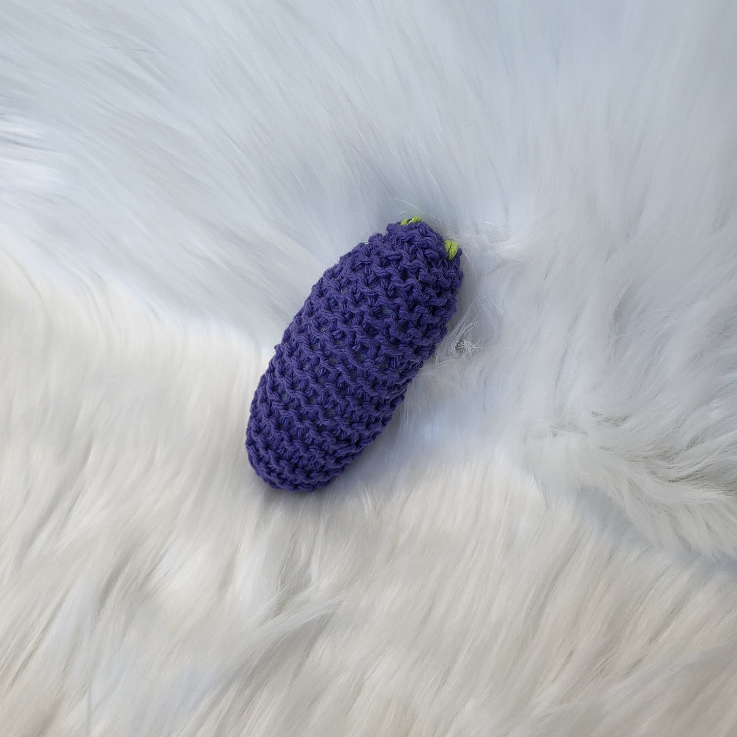 Eggplant Catnip Toy Kicker with Bell