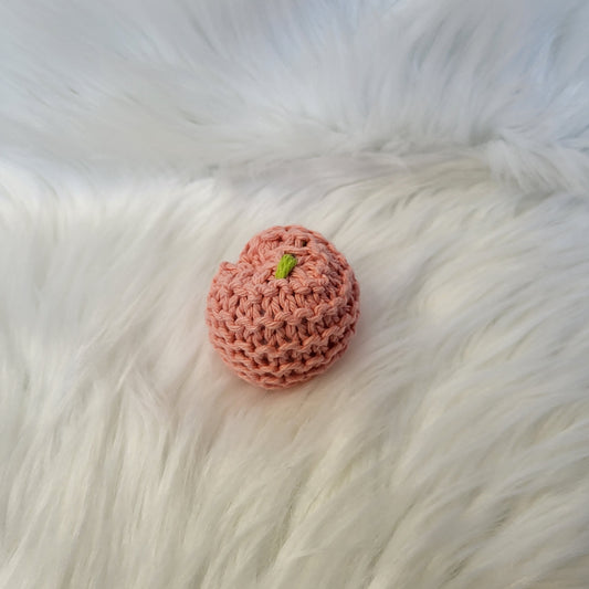 Peach Catnip Toy Kicker with Bell