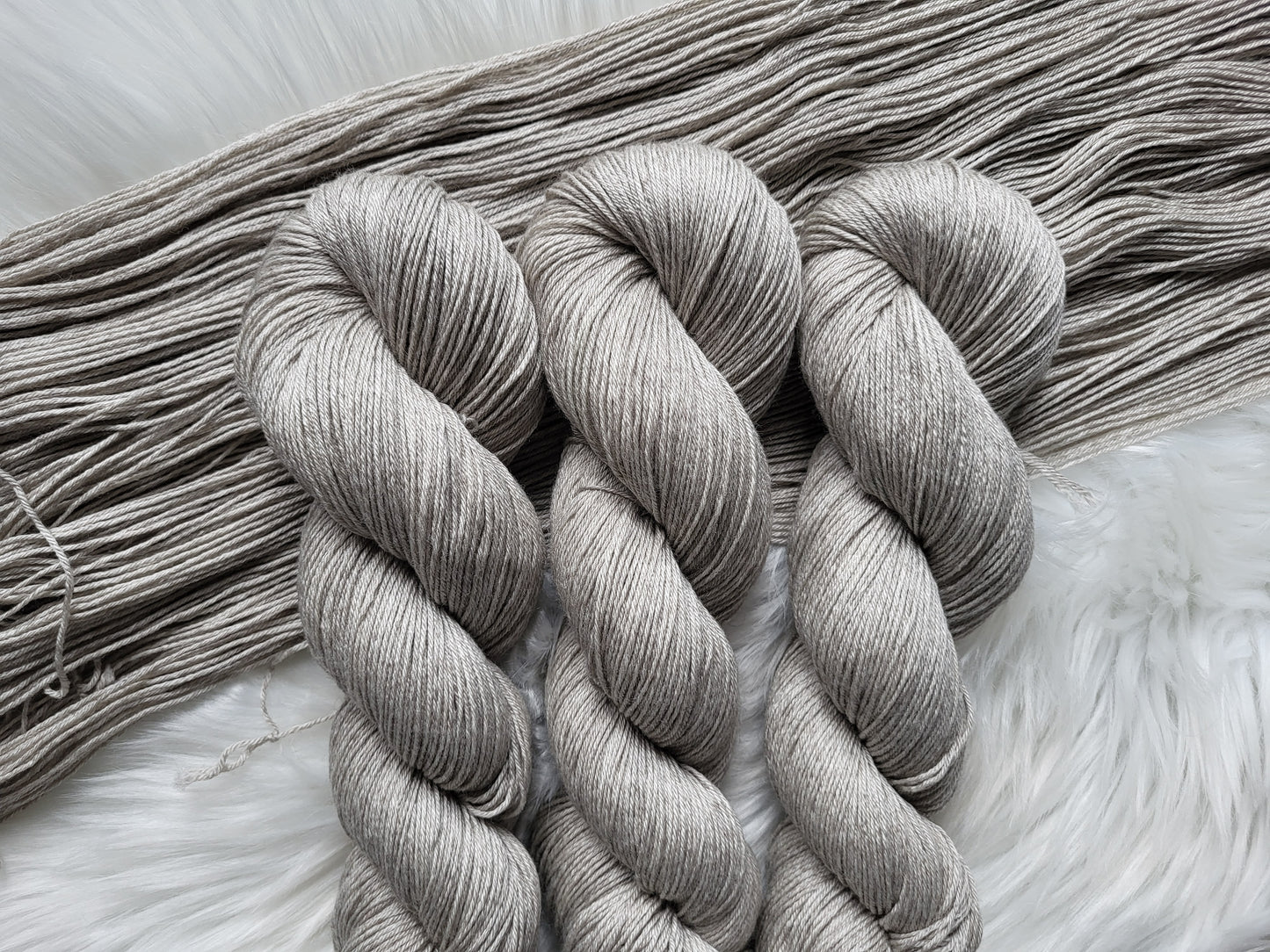 Long-Haired Ox | Fingering Weight Yarn | Undyed