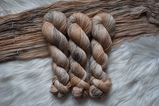 Brown Sugar Boba | Cotton Fingering Weight Yarn | Steeped in Color Collection