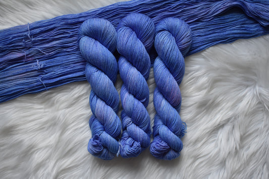 Butterfly Pea Flower | Cotton Fingering Weight Yarn | Steeped in Color Collection