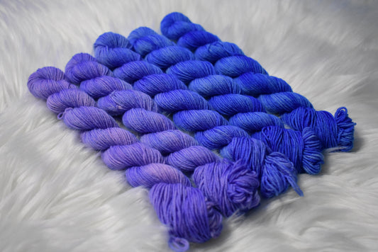 Butterfly Pea Flower | Mini Fade | Sock Weight Yarn | Steeped in Color Collection