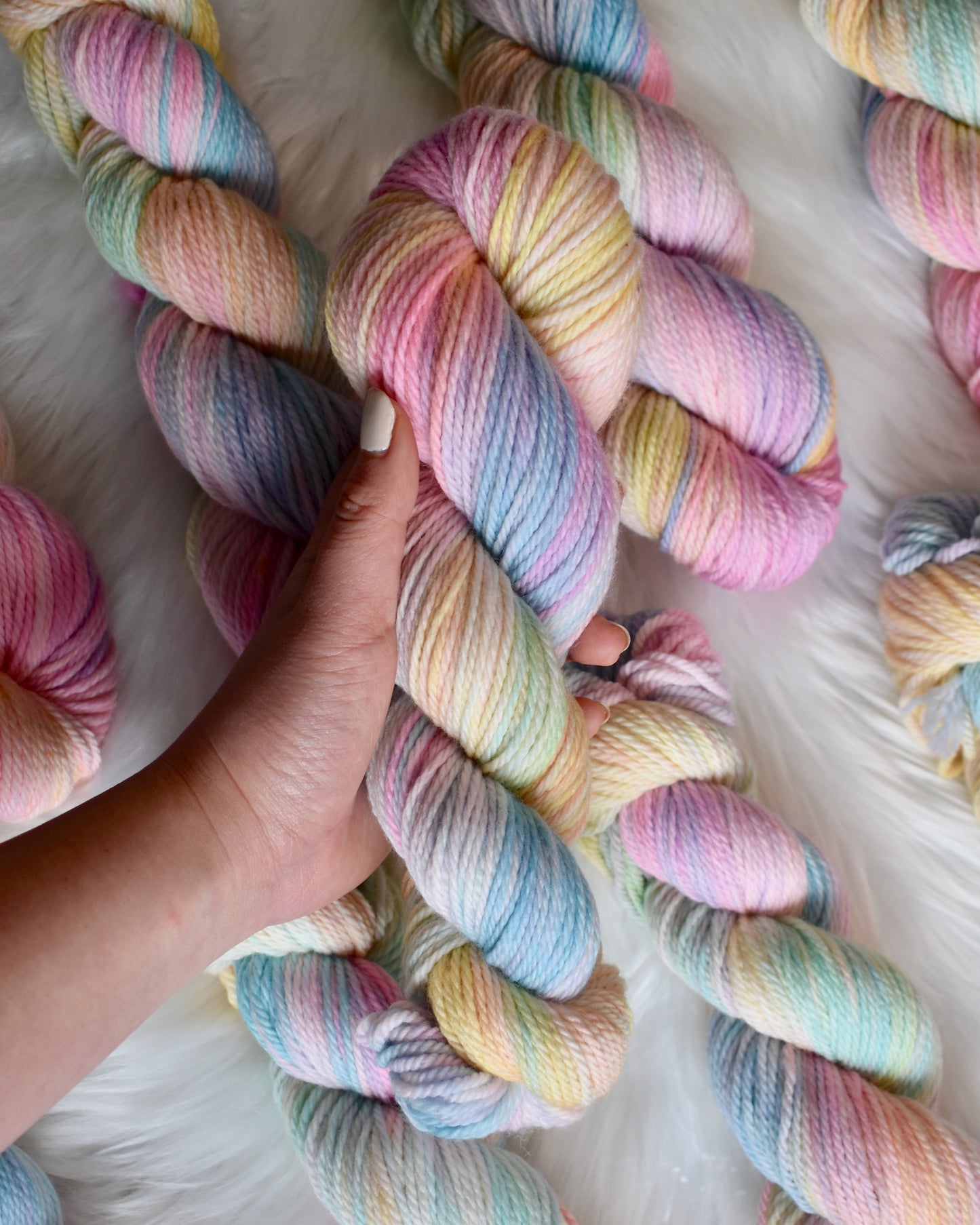 SHE is HER | Pastel Rainbow Aran Weight Yarn | Signature Colors