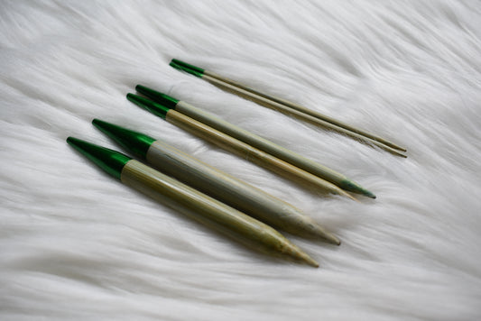 Lykke Knitting Needles | 5" bamboo interchangeable tips | GROVE