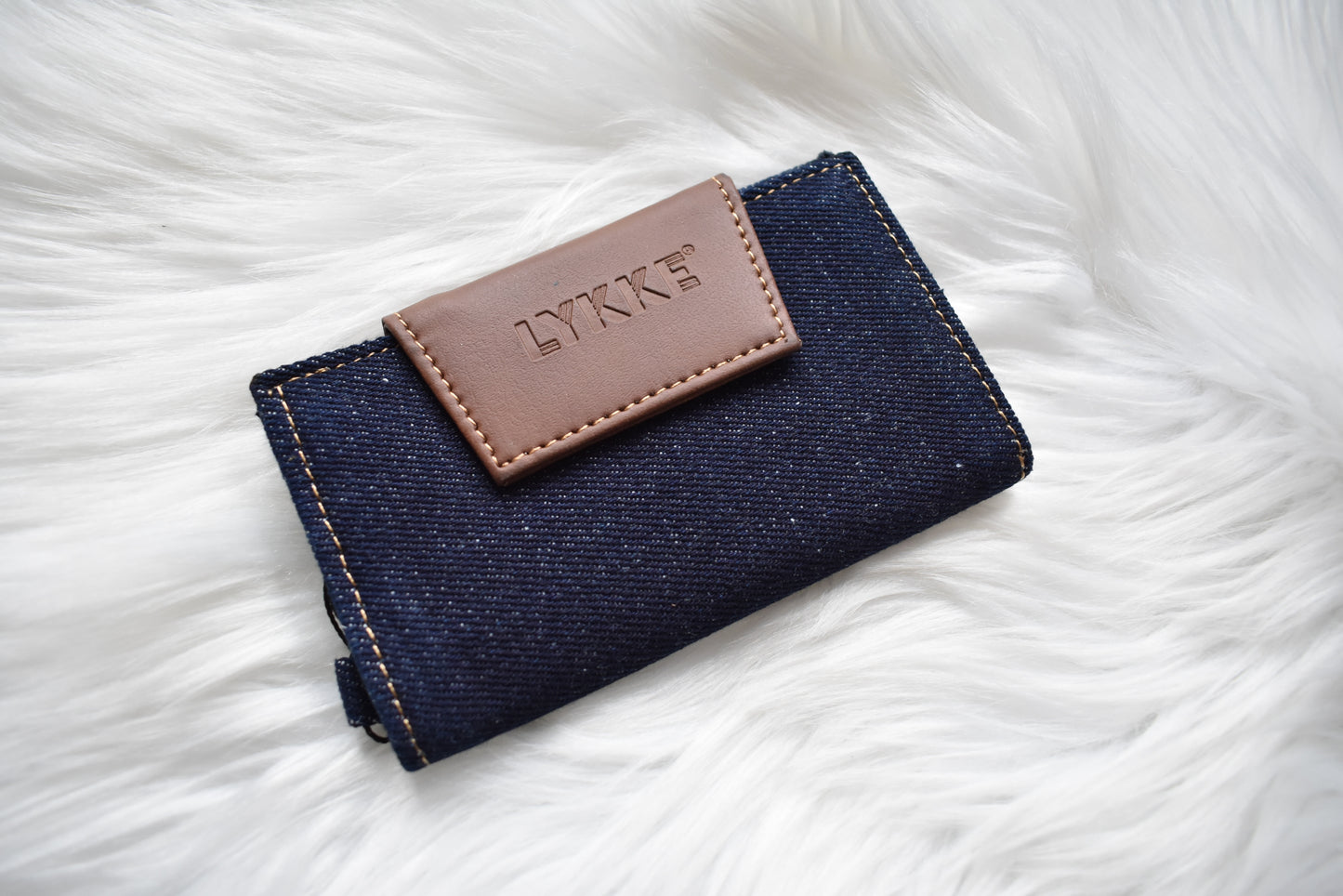 Lykke Knitting Needles Case | Magnetic Flap | Small Vegan Leather and Denim Case