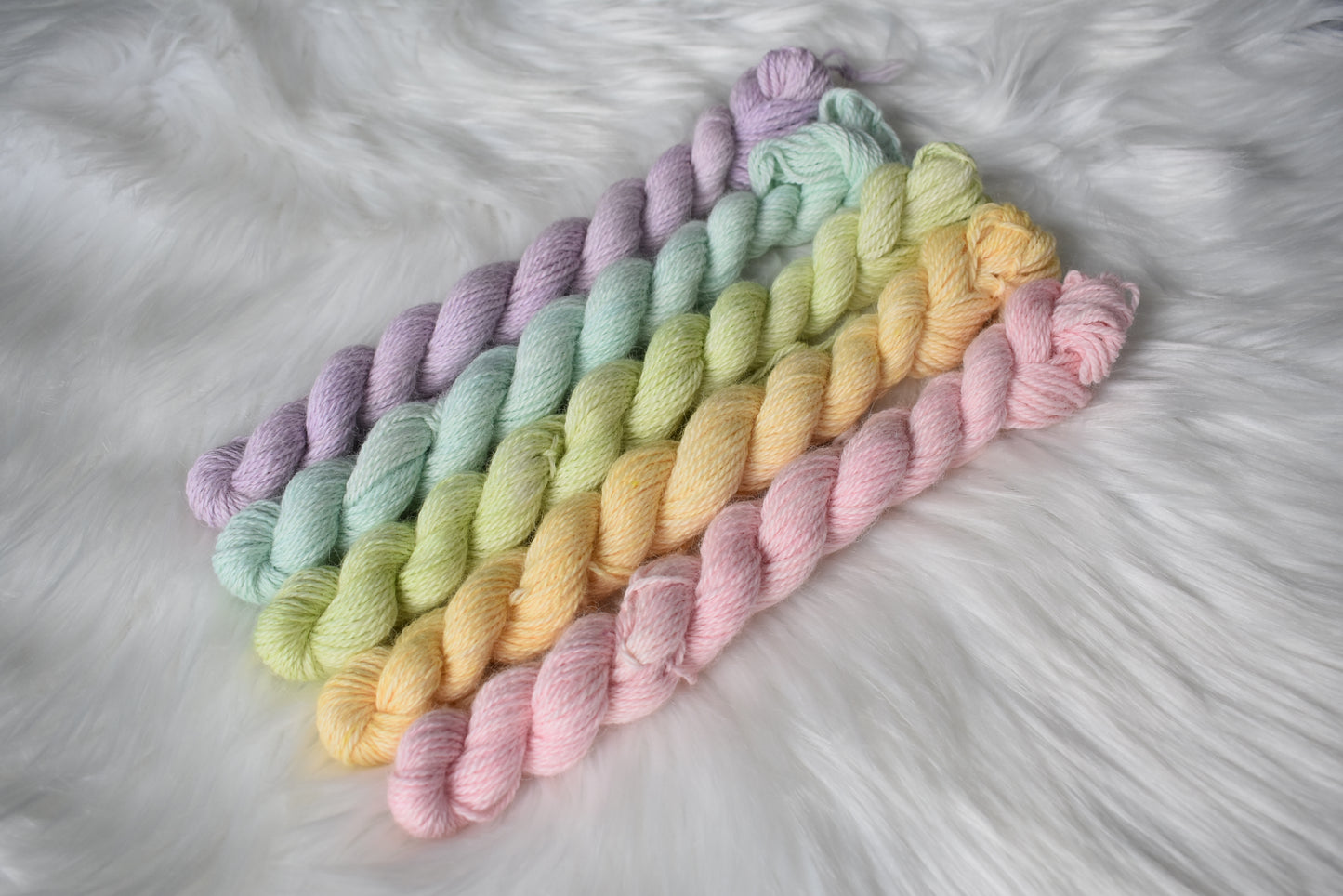 Pastel Rainbow Yarn | Mini Alpaca Set | Sport Weight Yarn