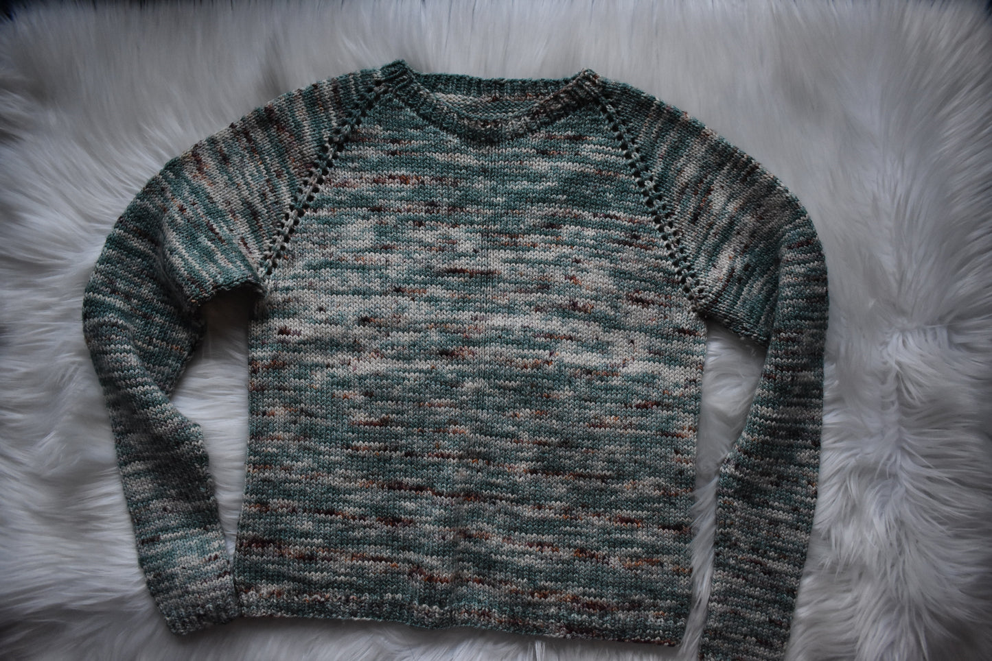 Hand Knit Playdate Tee – XS – Merino Wool & Silk Knit Top