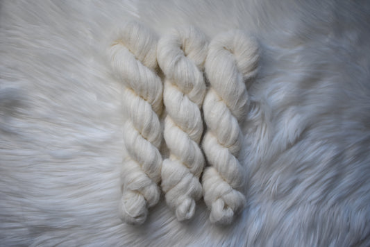 White Rabbit | Lace Weight Yarn | Undyed