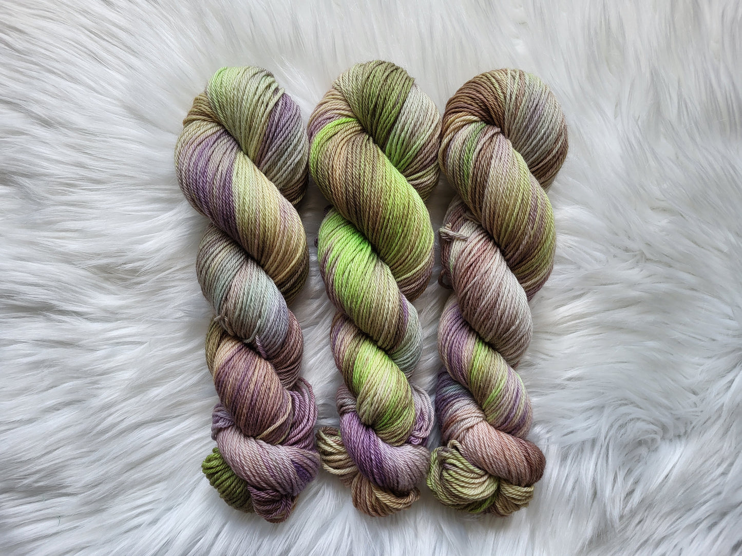Ube Matcha | DK Weight Yarn | One-Of-A-Kind