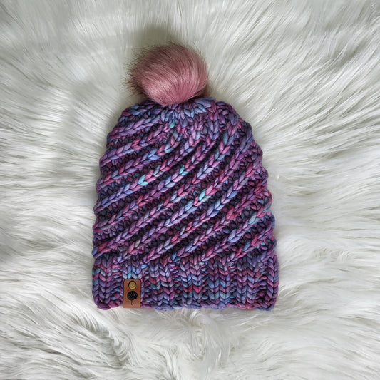 Handmade Knit Wool Beanie | Swirlpool Beanie | Merino Wool