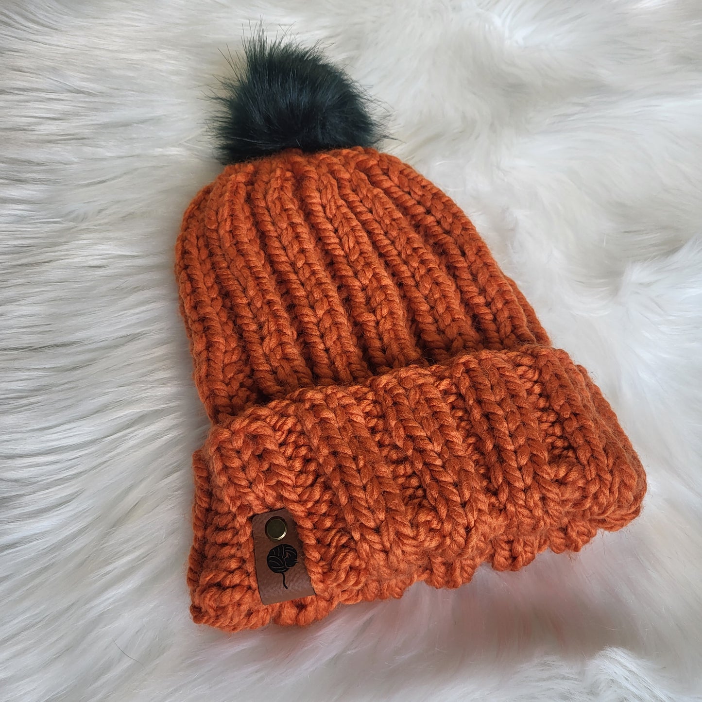 Handmade Knit Wool Beanie | Pumpkin Beanie