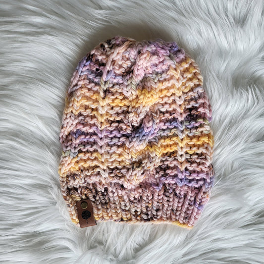 Handmade Knit Wool Beanie | | New Year, Same Me| Eventide