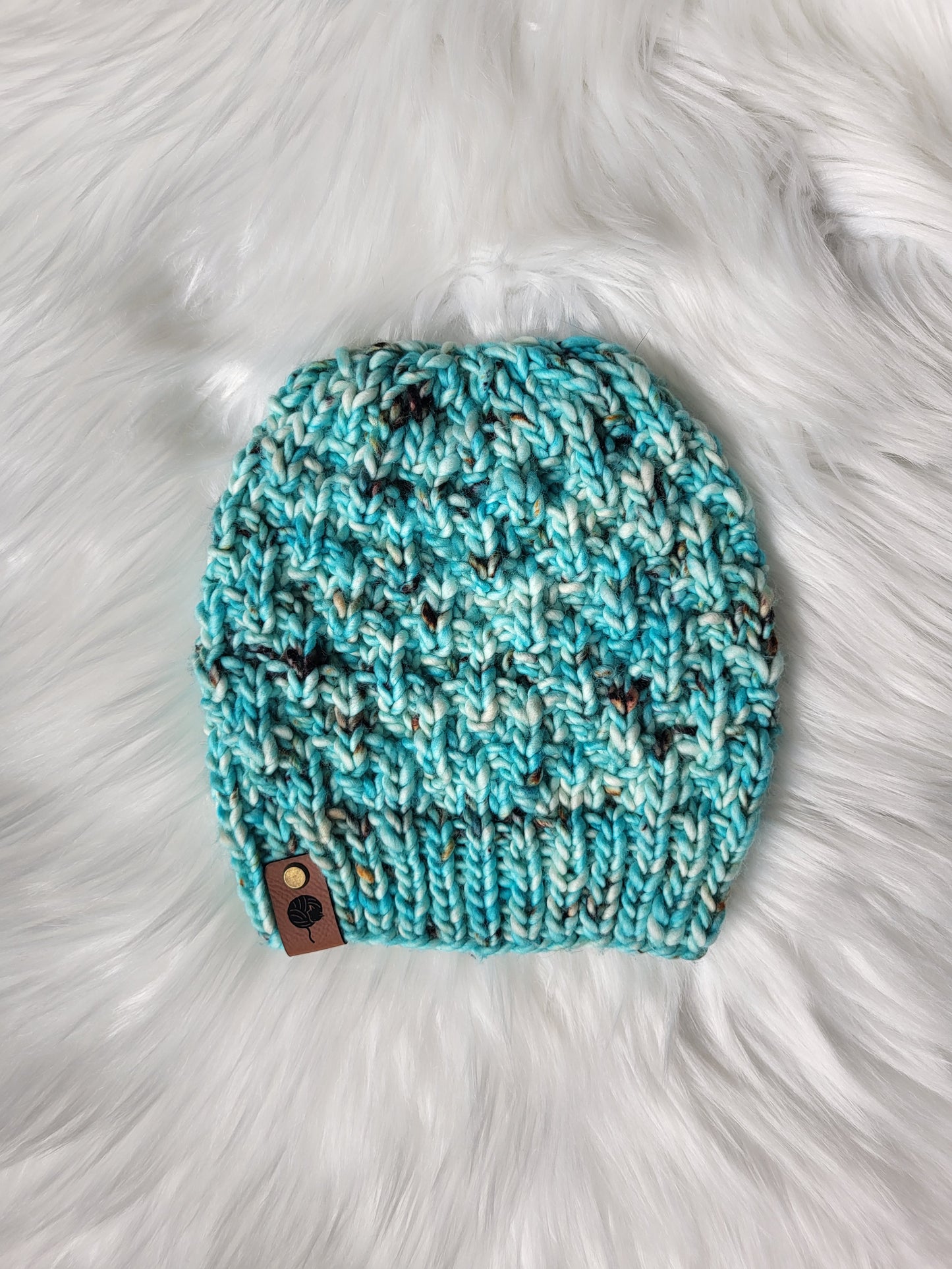 Handmade Knit Wool Beanie | Robin's Egg