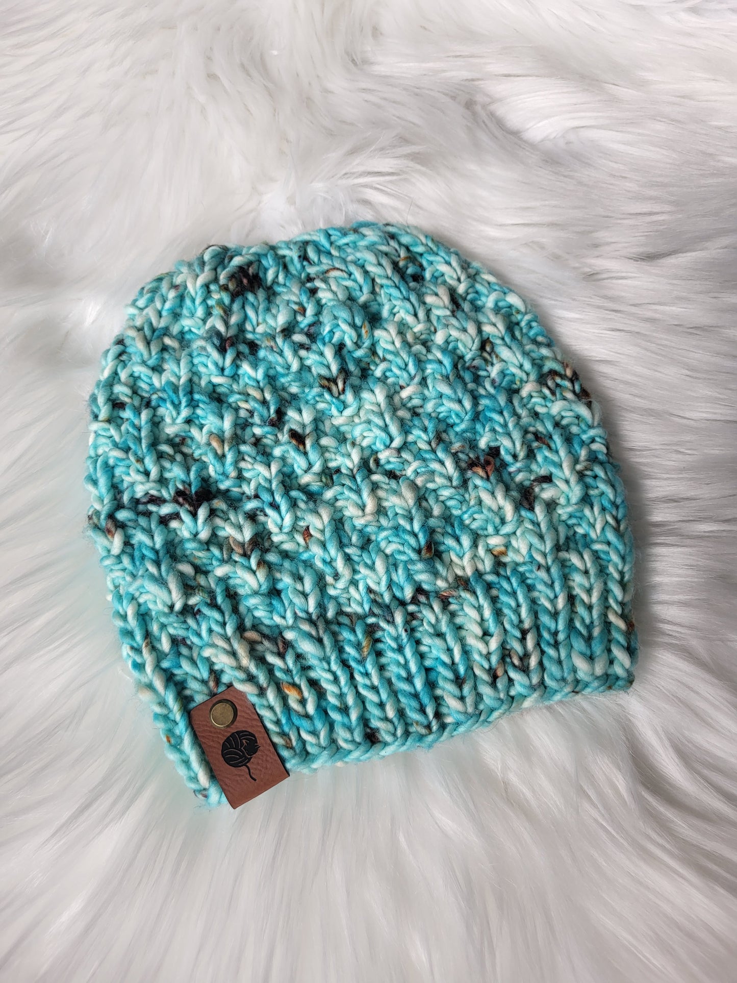 Handmade Knit Wool Beanie | Robin's Egg