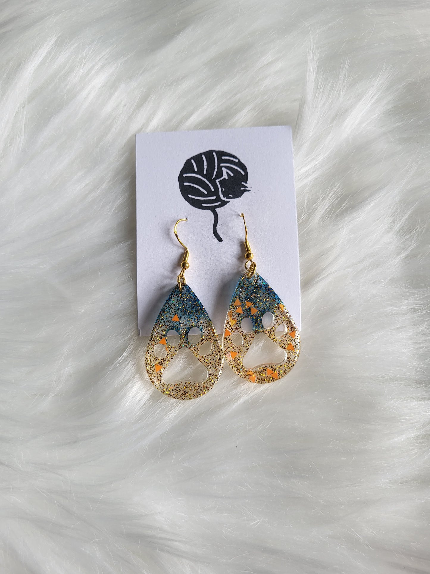 Paw Print Earrings | Dune Glitter