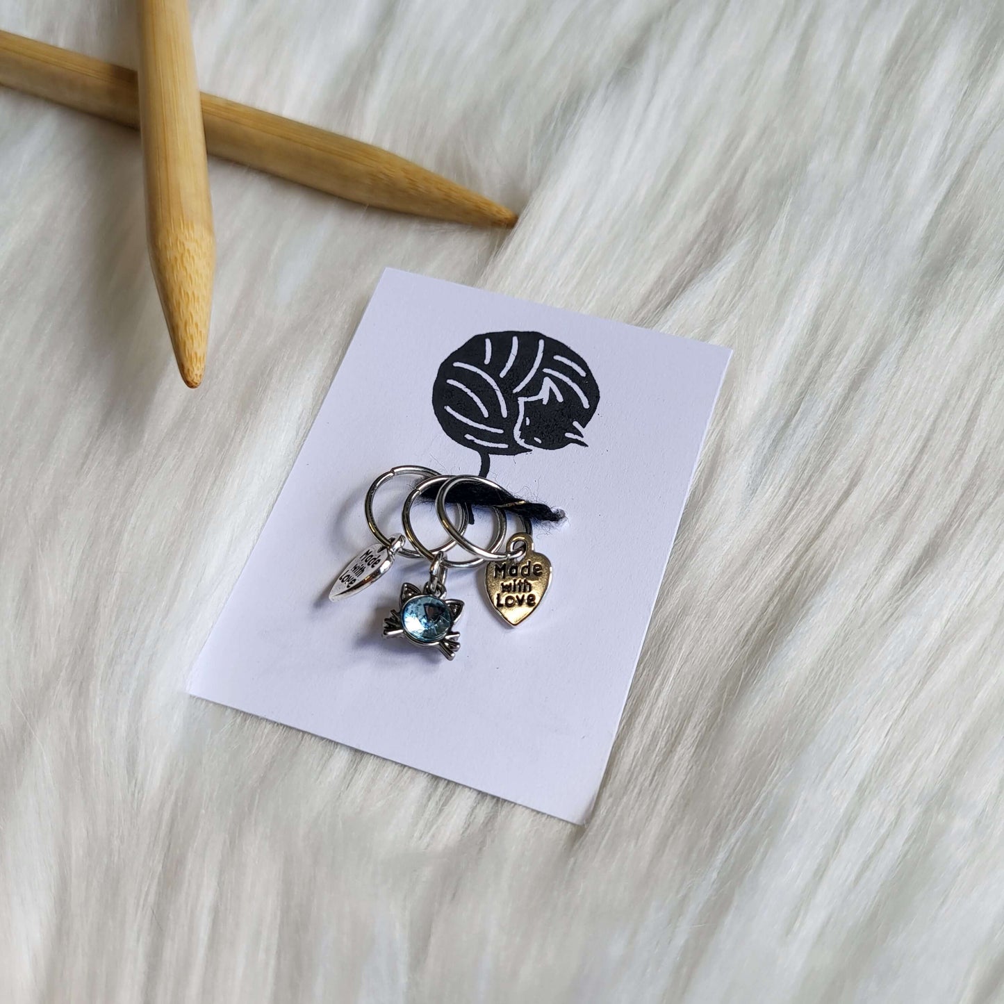 Paw Print Stitch Marker Set of 3