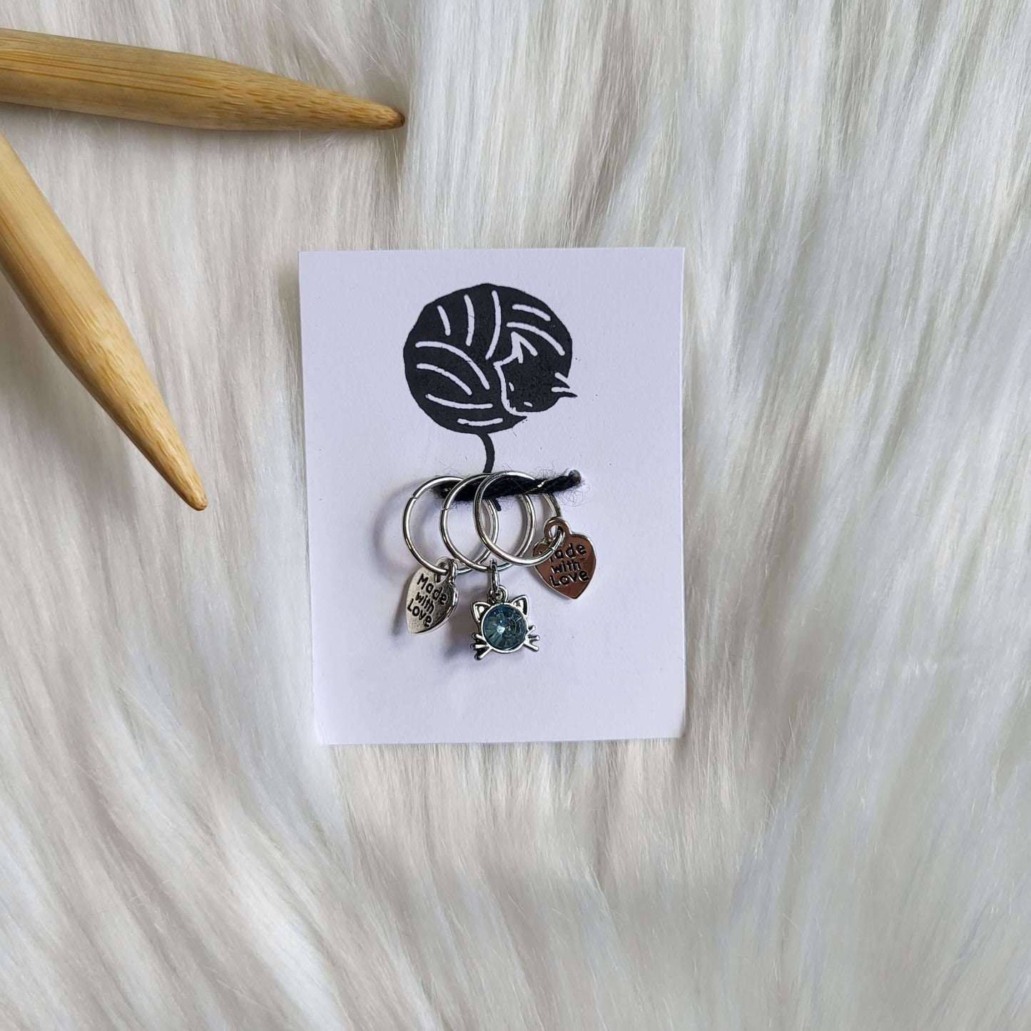 Paw Print Stitch Marker Set of 3