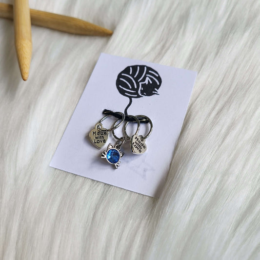 Paw Print Stitch Marker Set of 3