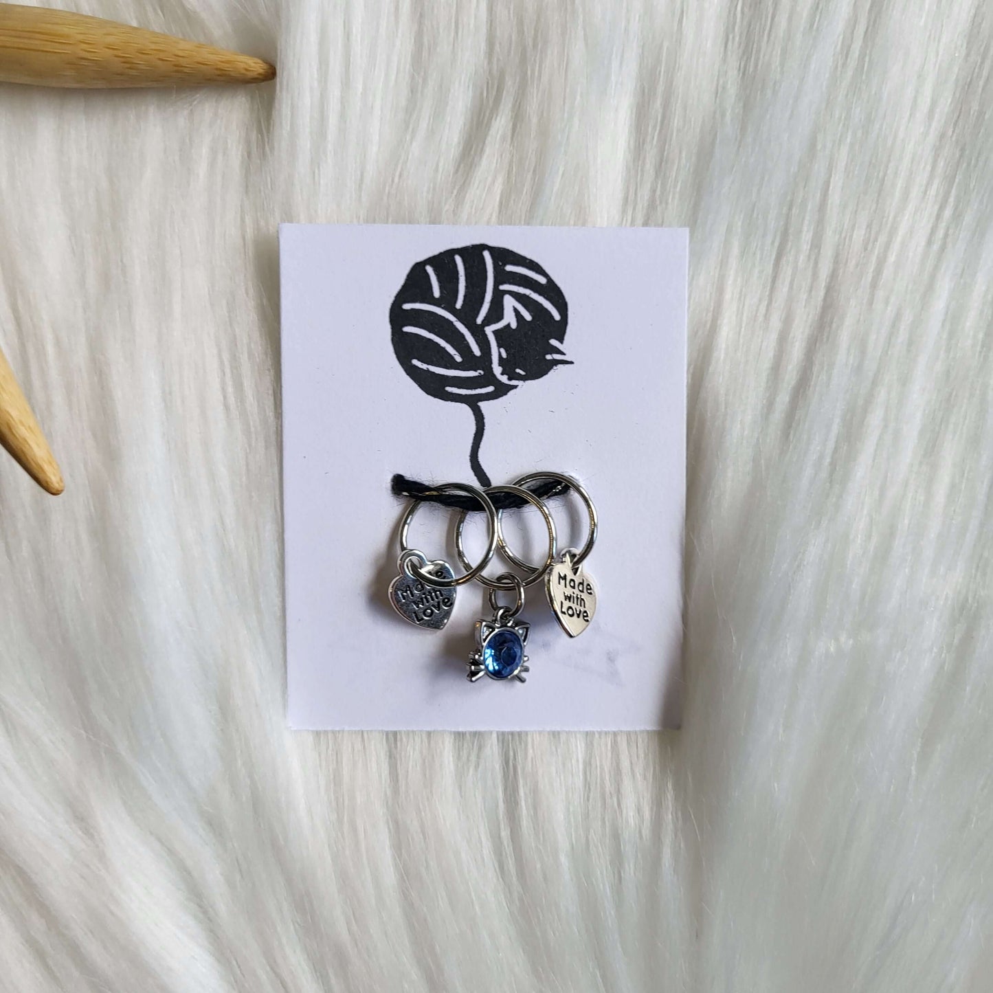 Paw Print Stitch Marker Set of 3