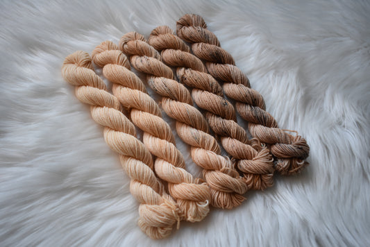 Brown Sugar Boba | Mini Fade | Sock Weight Yarn | Steeped in Color Collection