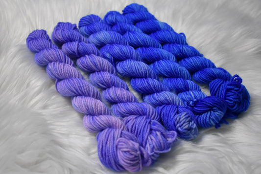 Butterfly Pea Flower | Mini Fade | DK Weight Yarn | Steeped in Color Collection