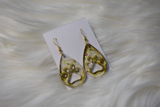 Paw Print Earrings | Glitter