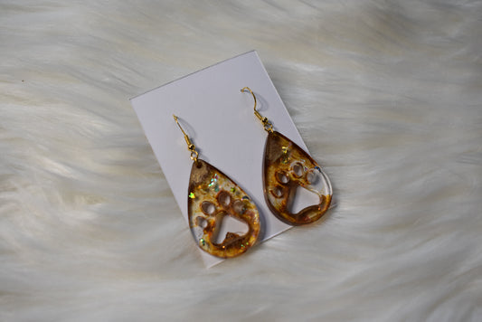 Paw Print Earrings | Glitter