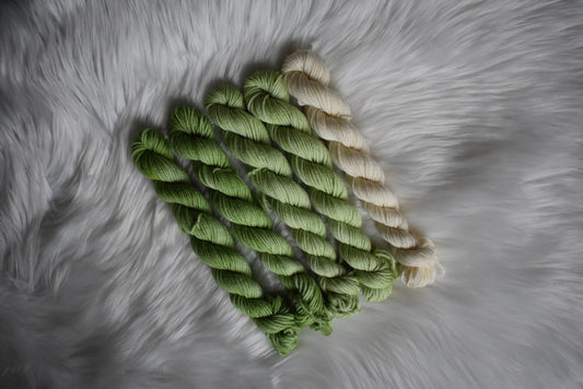Iced Matcha Latte | Mini Fade | DK Weight Yarn | Steeped in Color Collection