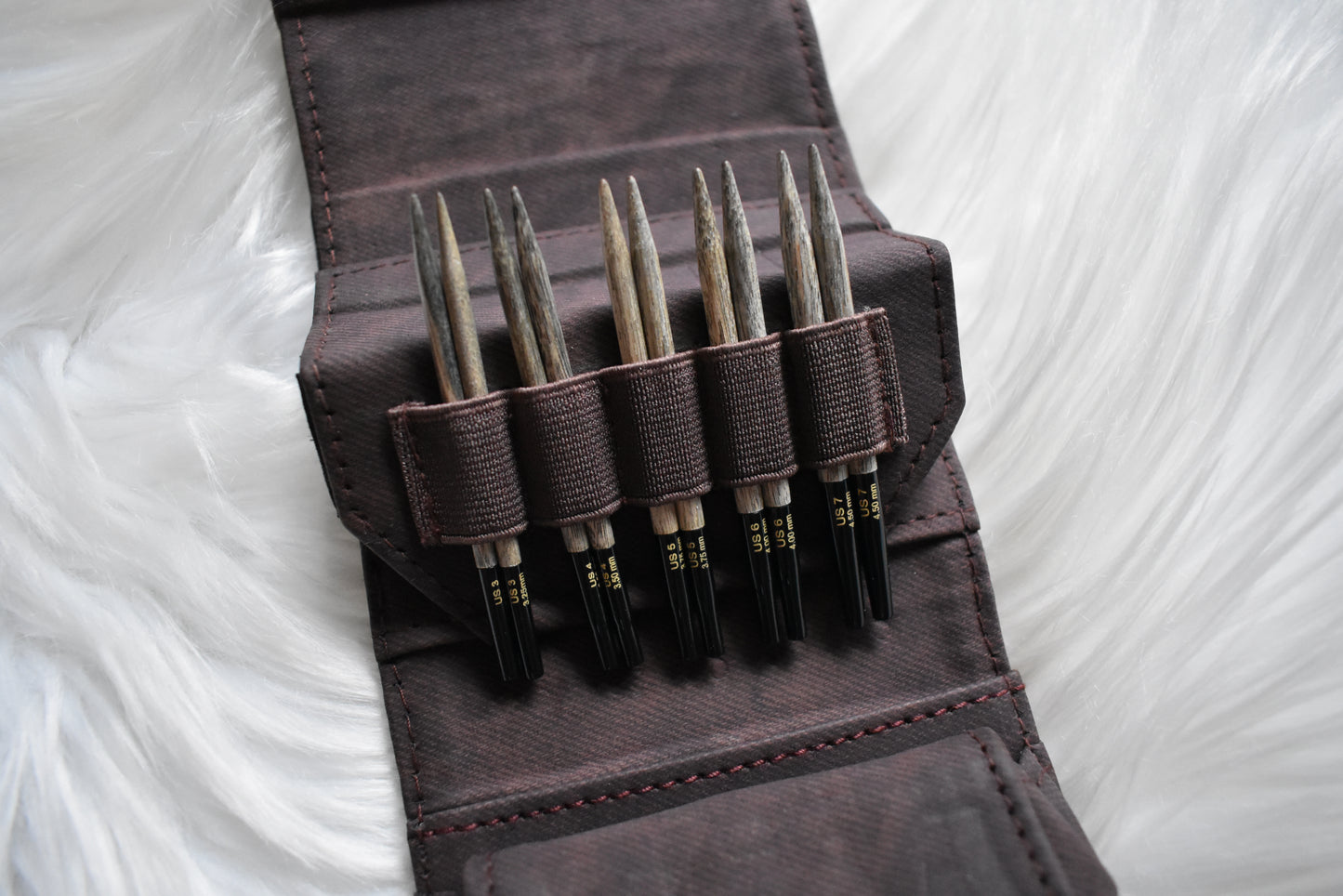Lykke Knitting Needles | 3.5" Interchangeable Needles Starter Set | Driftwood in Denim Case