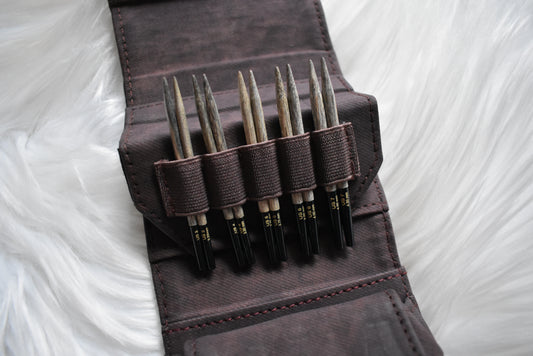 Lykke Knitting Needles | 3.5" Interchangeable Needles Starter Set | Driftwood in Denim Case