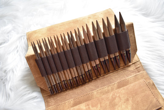 Lykke Knitting Needles | 5" Interchangeable Needles Set | UMBER In Denim Case