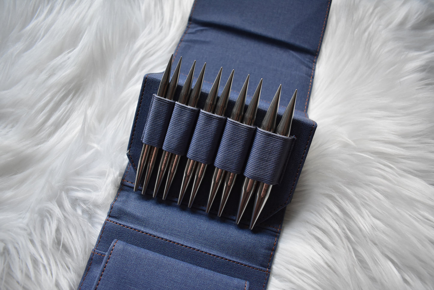 Lykke Knitting Needles | 5" Interchangeable Needles Bulky Set | FLIGHT in Denim Canvas Case
