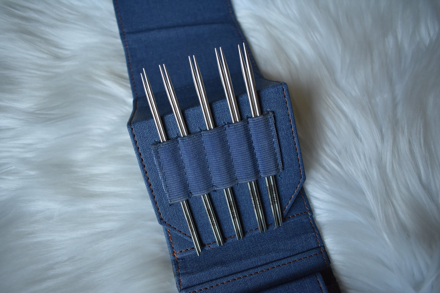 Lykke Knitting Needles | 5" Interchangeable Needles Mini Set | FLIGHT in Denim Canvas Case