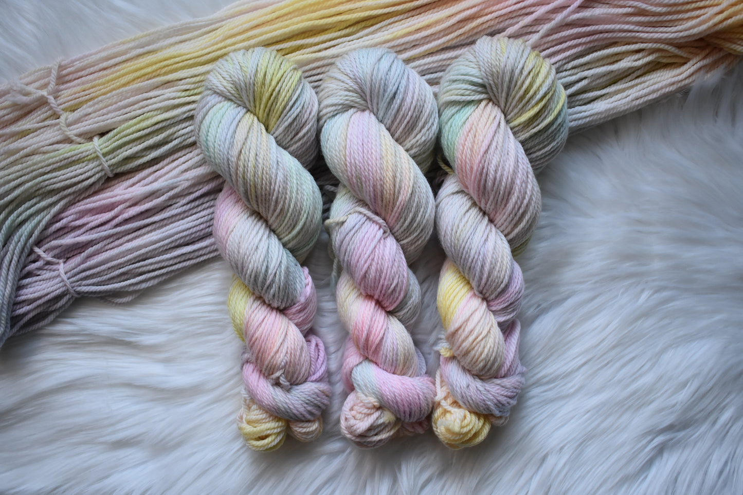 Pastel Rainbow | Aran Weight Yarn | One-Of-A-Kind