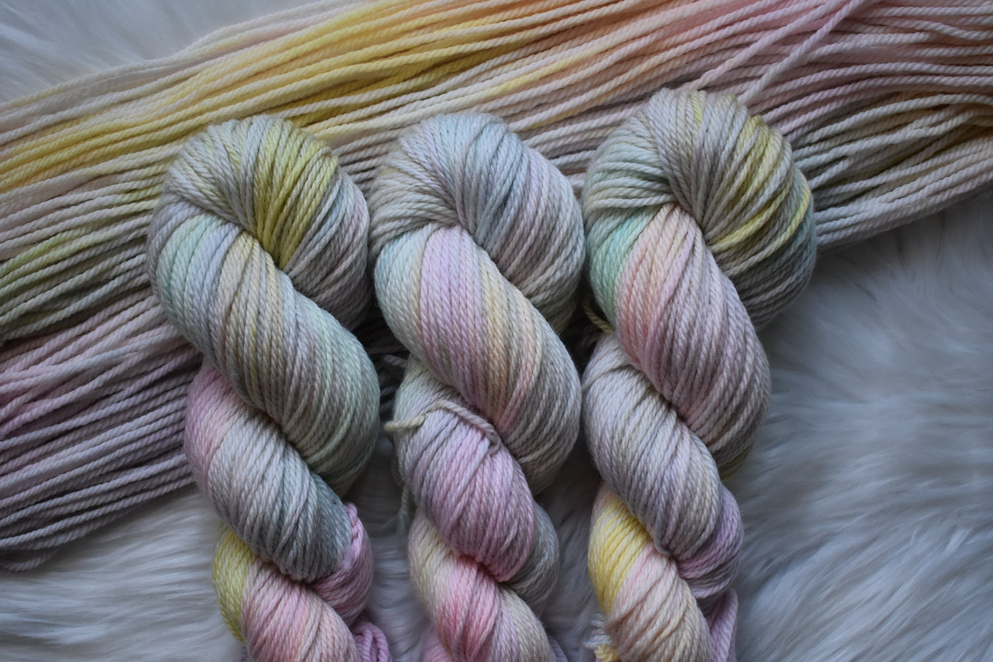 Pastel Rainbow | Aran Weight Yarn | One-Of-A-Kind