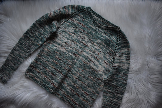 Hand Knit Playdate Tee – XS – Merino Wool & Silk Knit Top