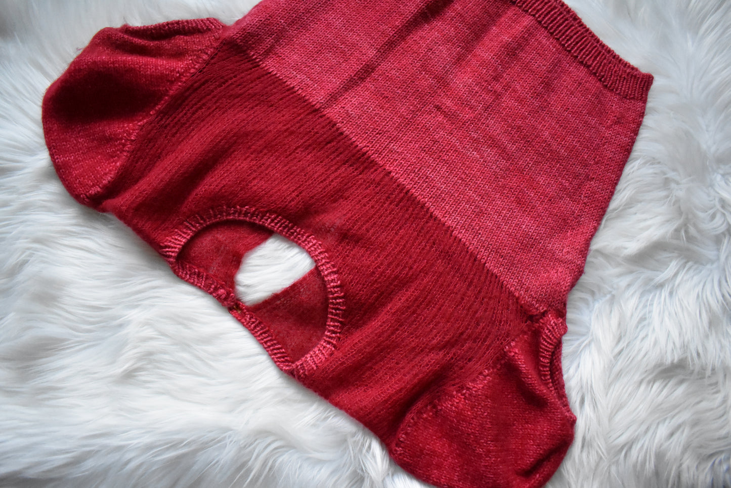 Hand Knit Lace Merino Wool Top – Lightly Worn