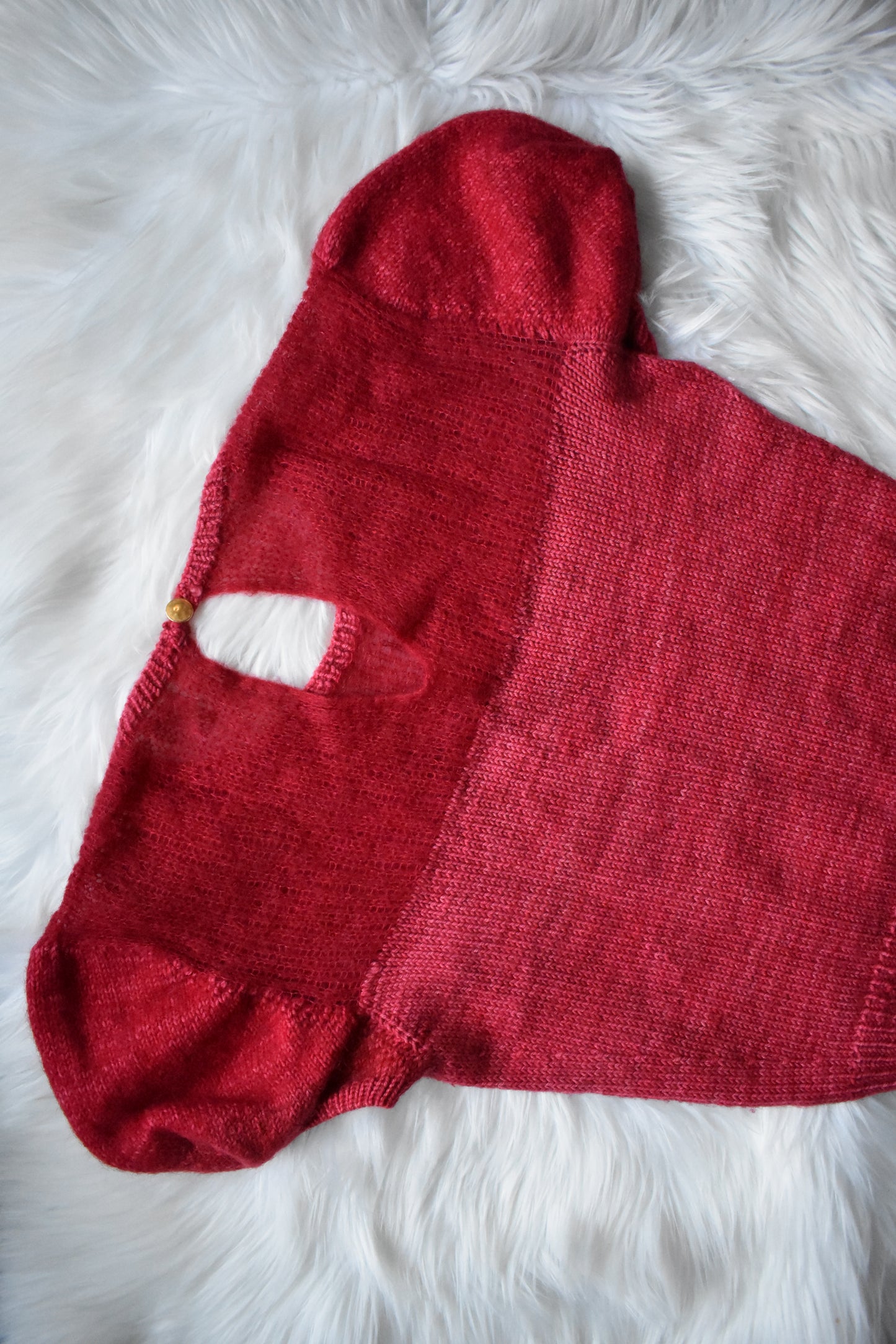 Hand Knit Lace Merino Wool Top – Lightly Worn