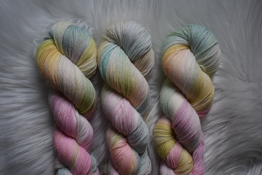 SHE is HER | Pastel Rainbow Cashmere Fingering Weight Yarn | Signature Colors