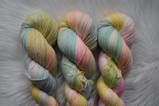 SHE is HER | Pastel Rainbow Cashmere Fingering Weight Yarn | Signature Colors