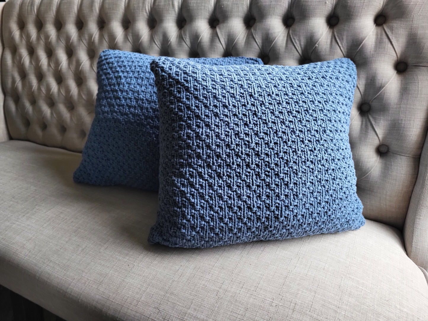 Knitting Pattern | Coastal Grandmother Cushion | Bulky
