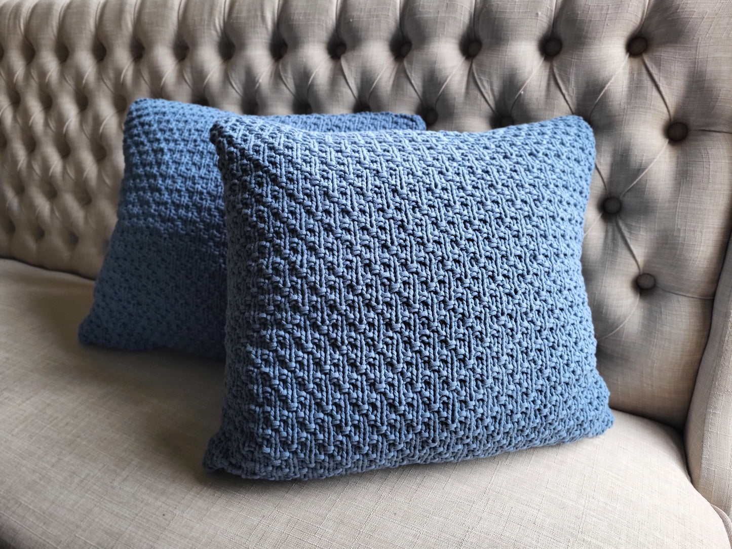 Knitting Pattern | Coastal Grandmother Cushion | Bulky