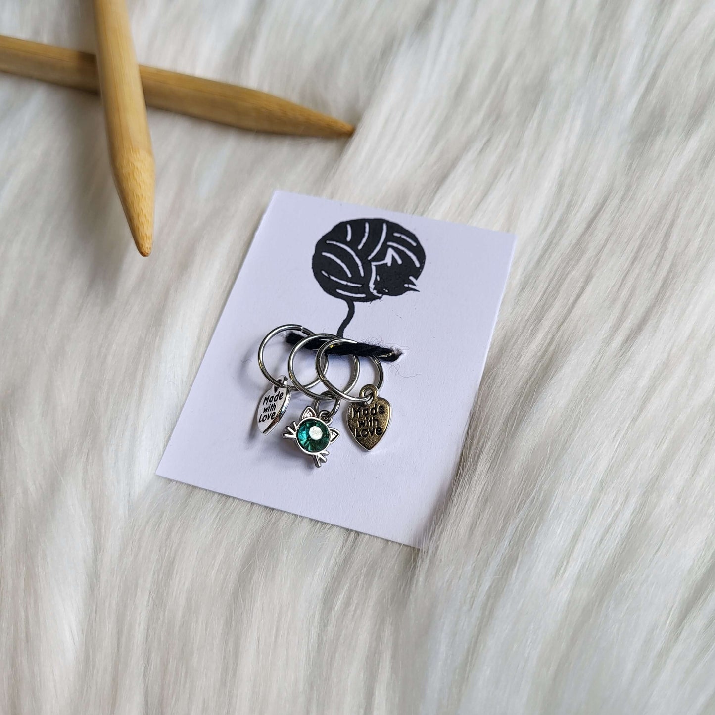 Paw Print Stitch Marker Set of 3